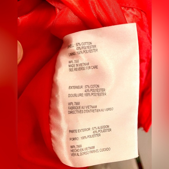 Michael Kors Red Trench / Rain Coat Size M - Picture 4 of 4